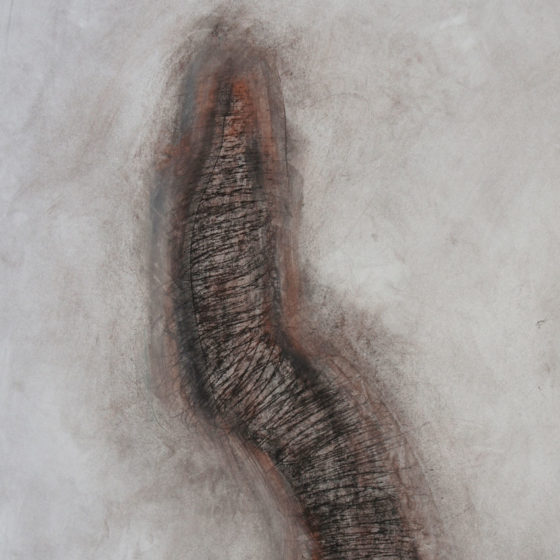 Figure assise, pastel 60×42 cm